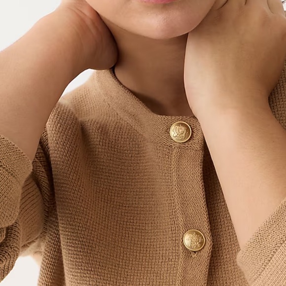 J. Crew Emilie tan crew neck lady cardigan - Picture 3 of 8